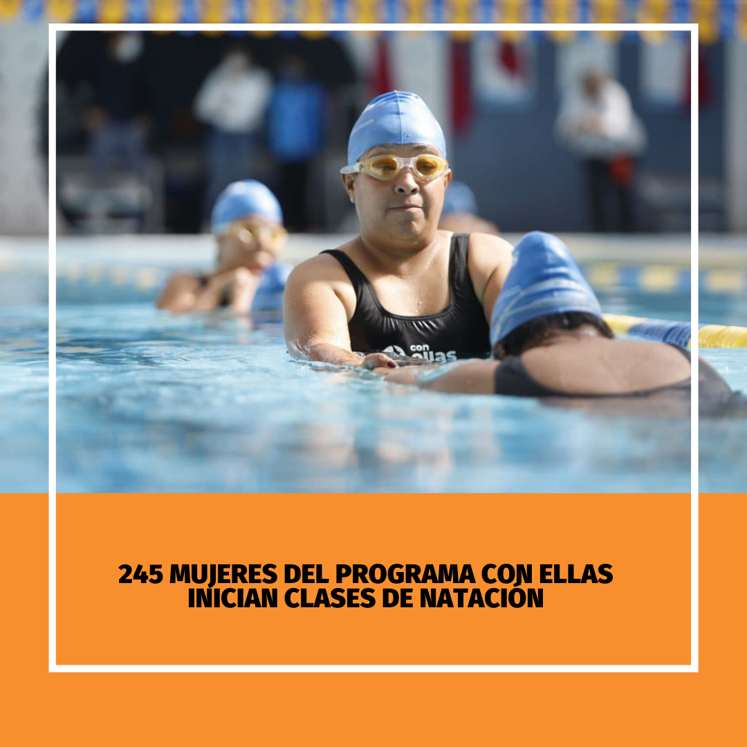 245 mujeres del programa Con Ellas inician clases de natación