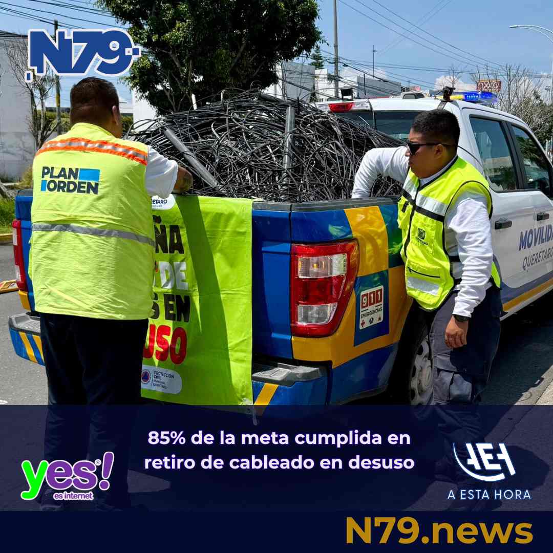 85% de la meta cumplida en retiro de cableado en desuso