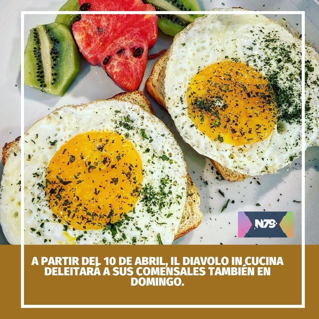 A partir del 10 de abril, Il Diavolo in Cucina deleitará a sus comensales también en domingo.