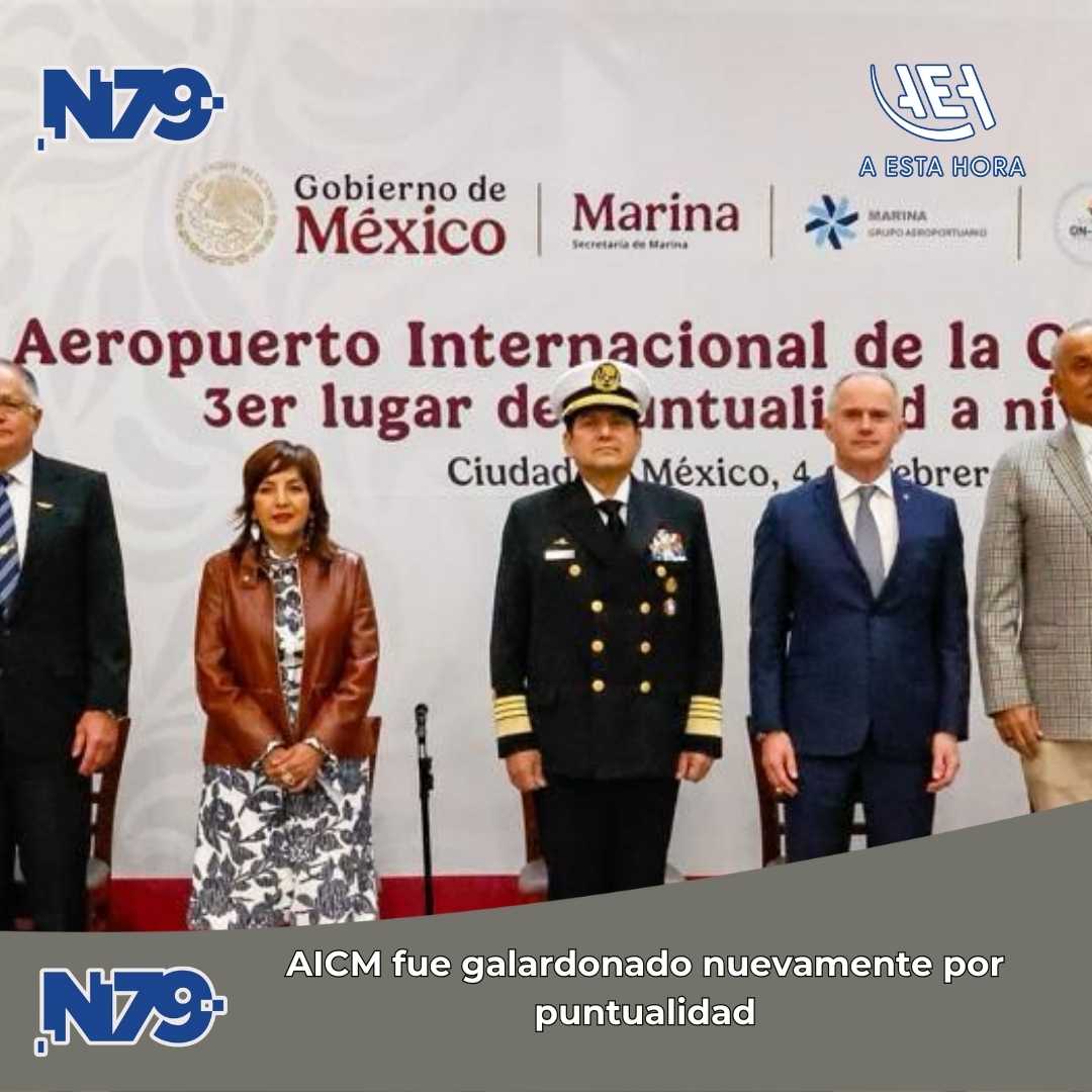 AICM fue galardonado nuevamente por puntualidad