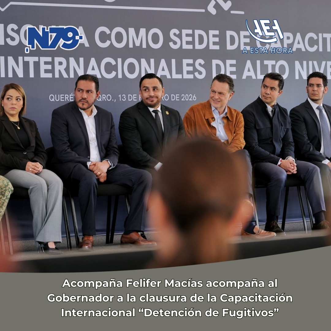 Acompaña Felifer Macías acompaña al Gobernador a la clausura de la Capacitación Internacional “Detención de Fugitivos”