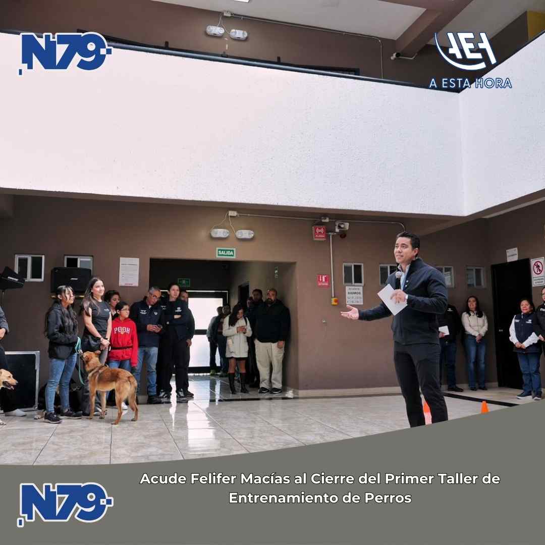 Acude Felifer Macías al Cierre del Primer Taller de Entrenamiento de Perros
