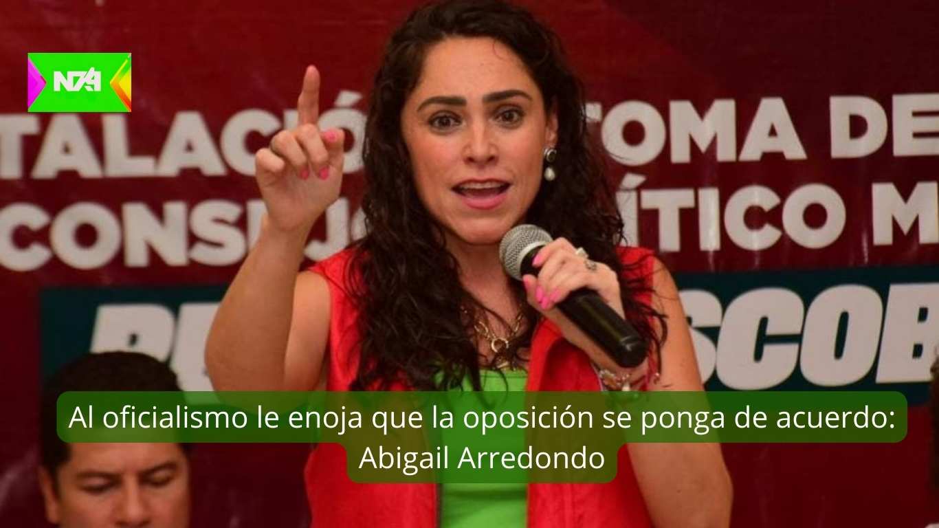 Al oficialismo le enoja que la oposición se ponga de acuerdo Abigail Arredondo