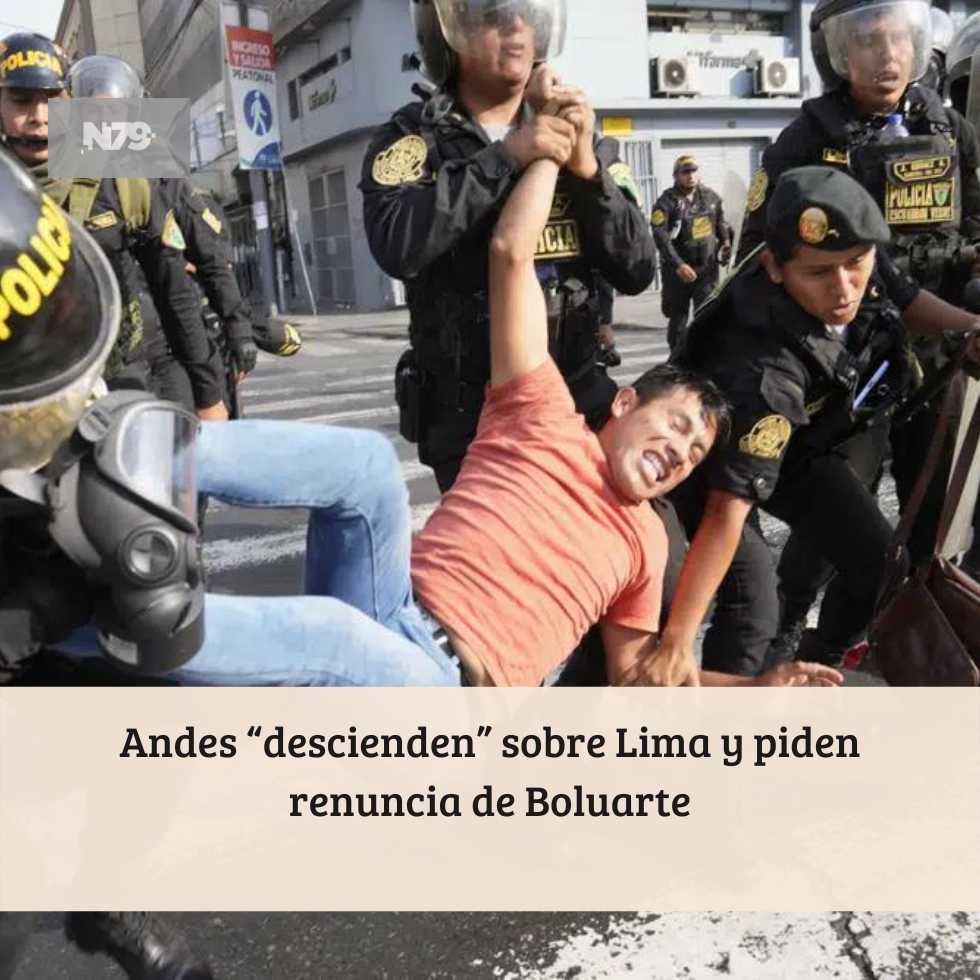 Andes “descienden” sobre Lima y piden renuncia de Boluarte