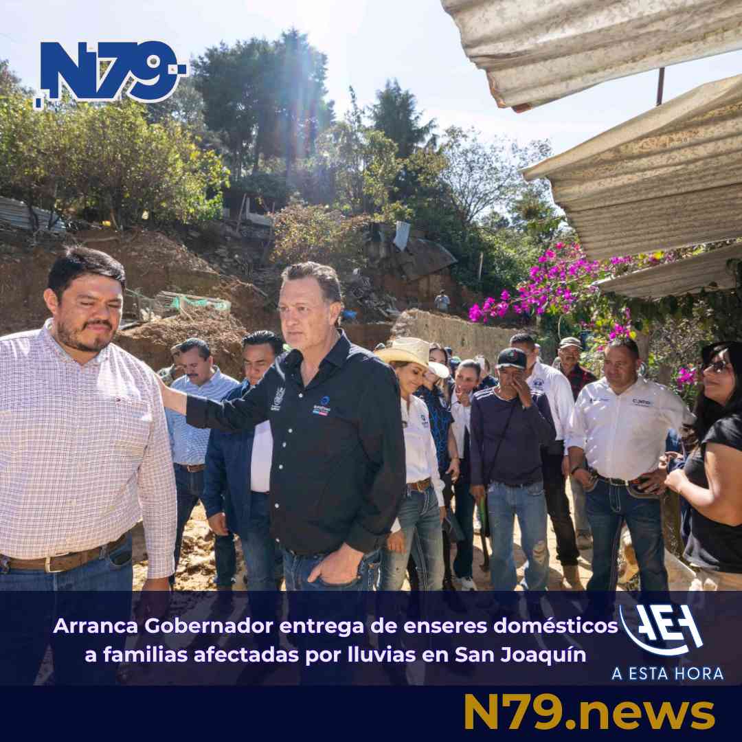 Arranca Gobernador entrega de enseres domésticos a familias afectadas por lluvias en San Joaquín