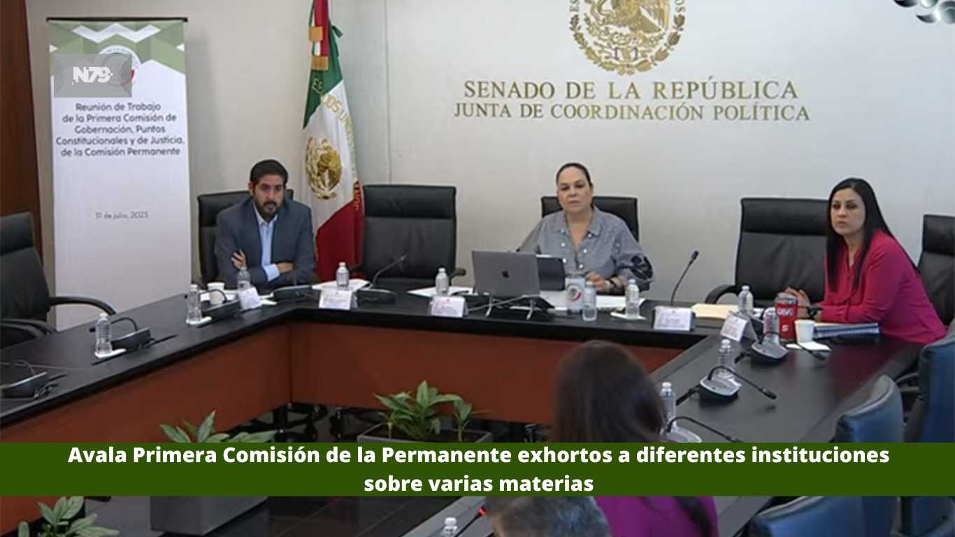 Avala Primera Comisión de la Permanente exhortos a diferentes instituciones sobre varias materias