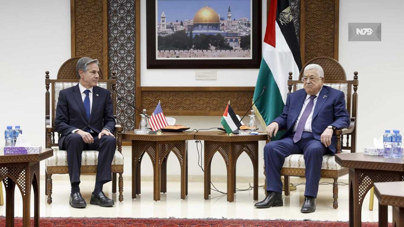 Blinken se reúne con Abás en Cisjordania y luego viaja a Irak