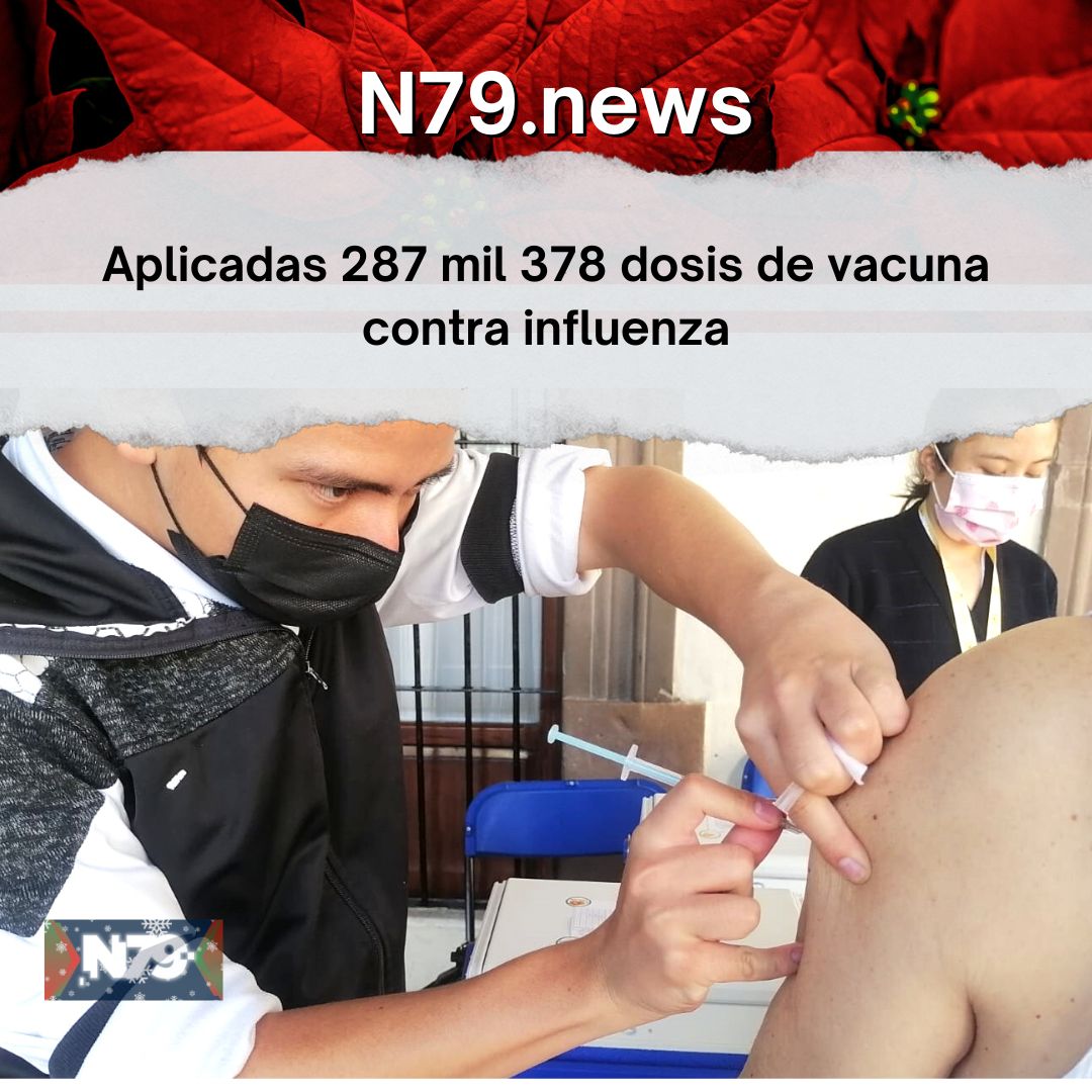 Aplicadas 287 mil 378 dosis de vacuna contra influenza