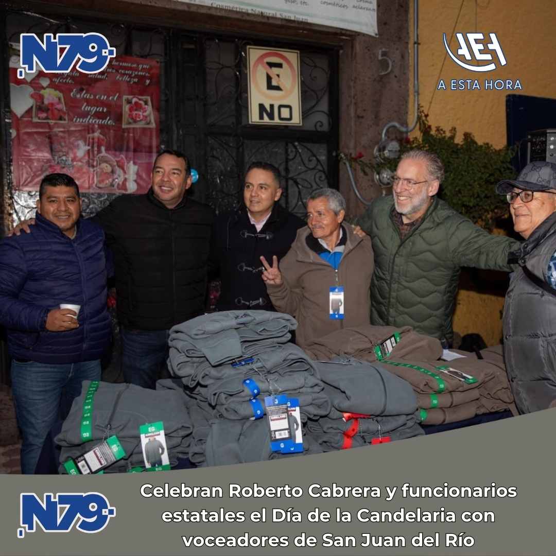 Celebran Roberto Cabrera y funcionarios estatales el Día de la Candelaria con voceadores de San Juan del Río