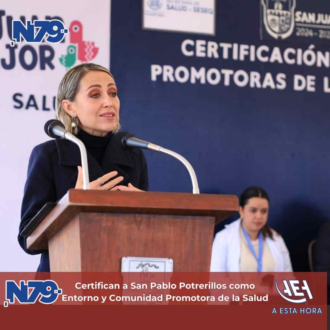 Certifican a San Pablo Potrerillos como Entorno y Comunidad Promotora de la Salud