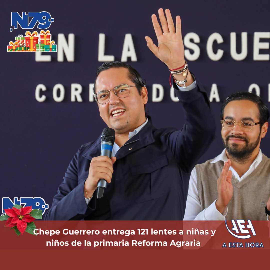 Chepe Guerrero entrega 121 lentes a niñas y niños de la primaria