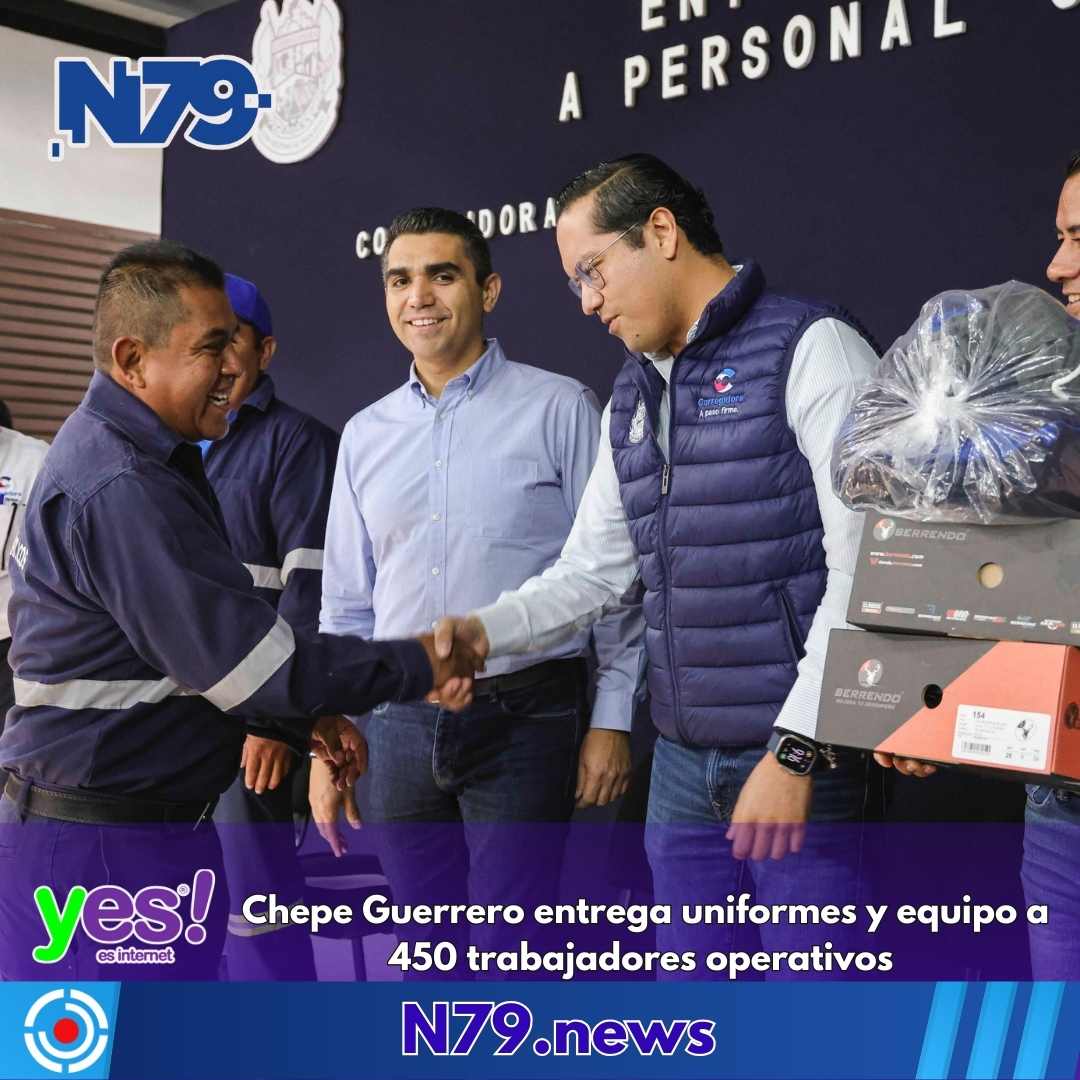 Chepe Guerrero entrega uniformes y equipo a 450 trabajadores operativos