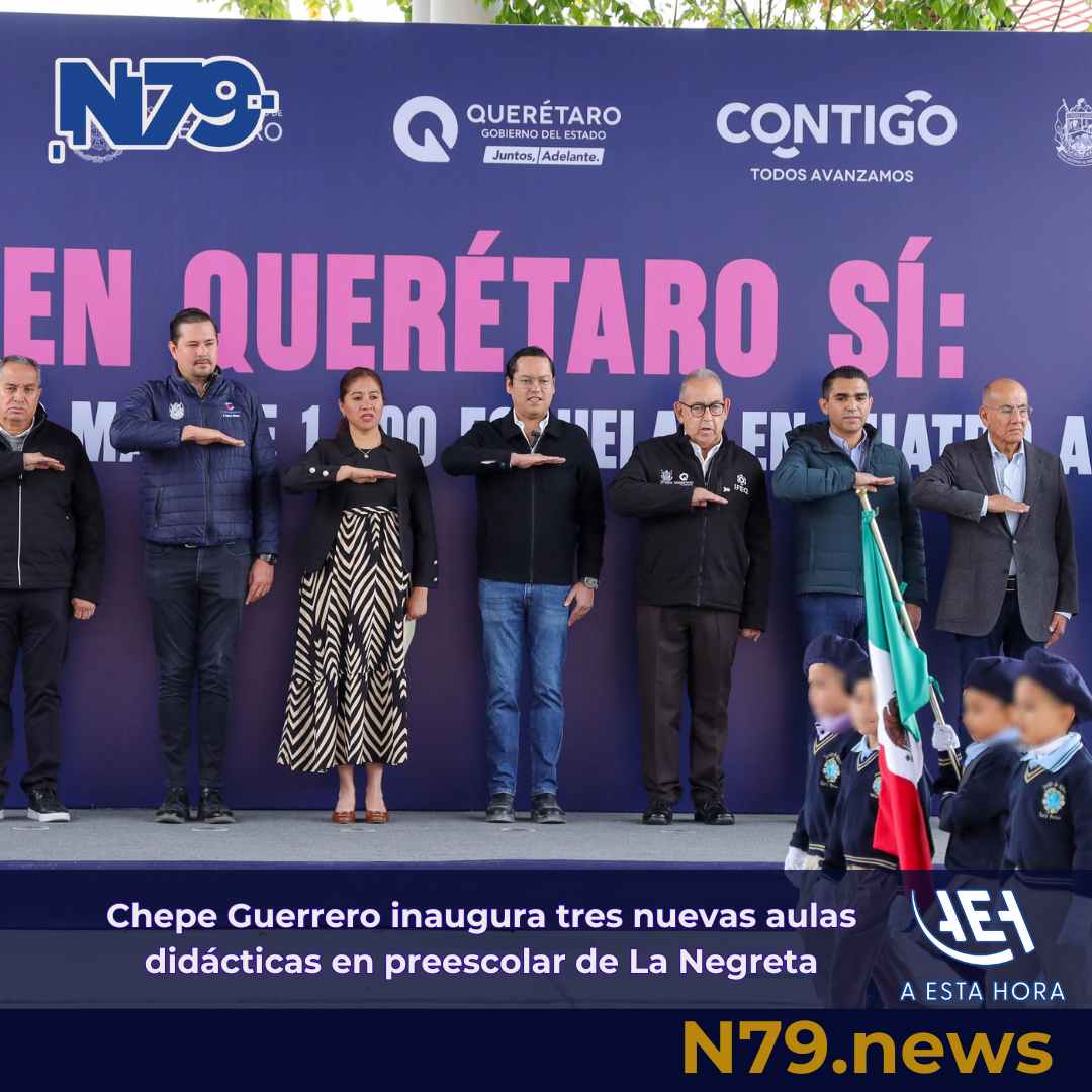 Chepe Guerrero inaugura tres nuevas aulas didácticas en preescolar de La Negreta