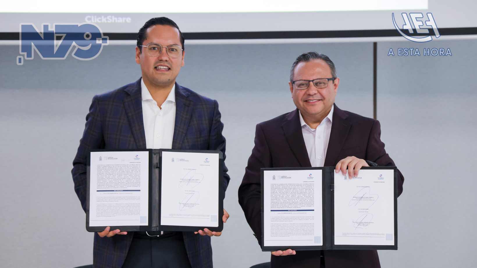 Chepe Guerrero y Braulio Guerra firman convenio para fortalecer la cultura de la paz