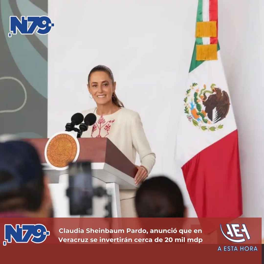 Claudia Sheinbaum Pardo, anunció que en Veracruz se invertirán