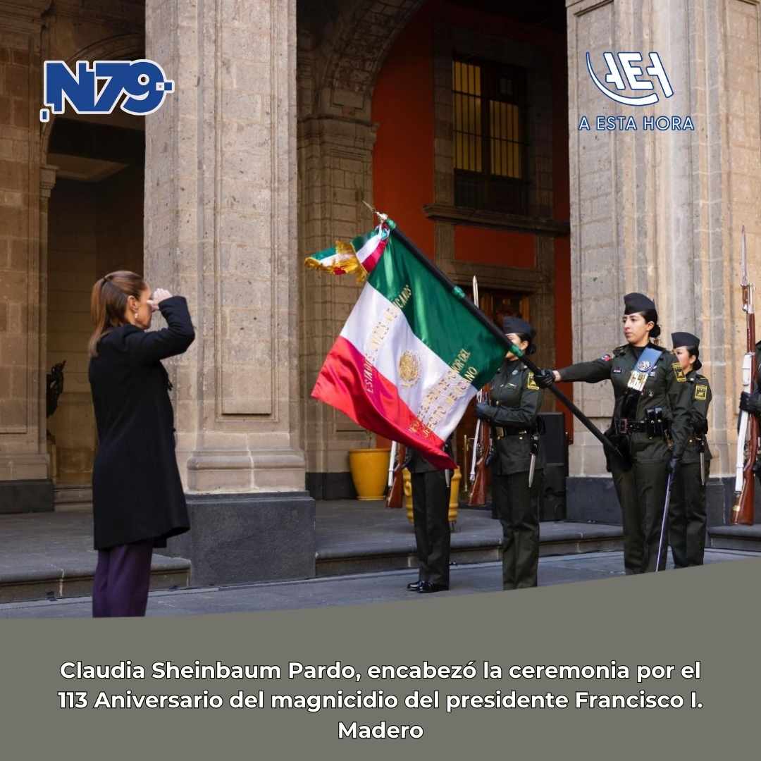 Claudia Sheinbaum Pardo, encabezó la ceremonia por el 113 Aniversario del magnicidio del presidente Francisco I. Madero