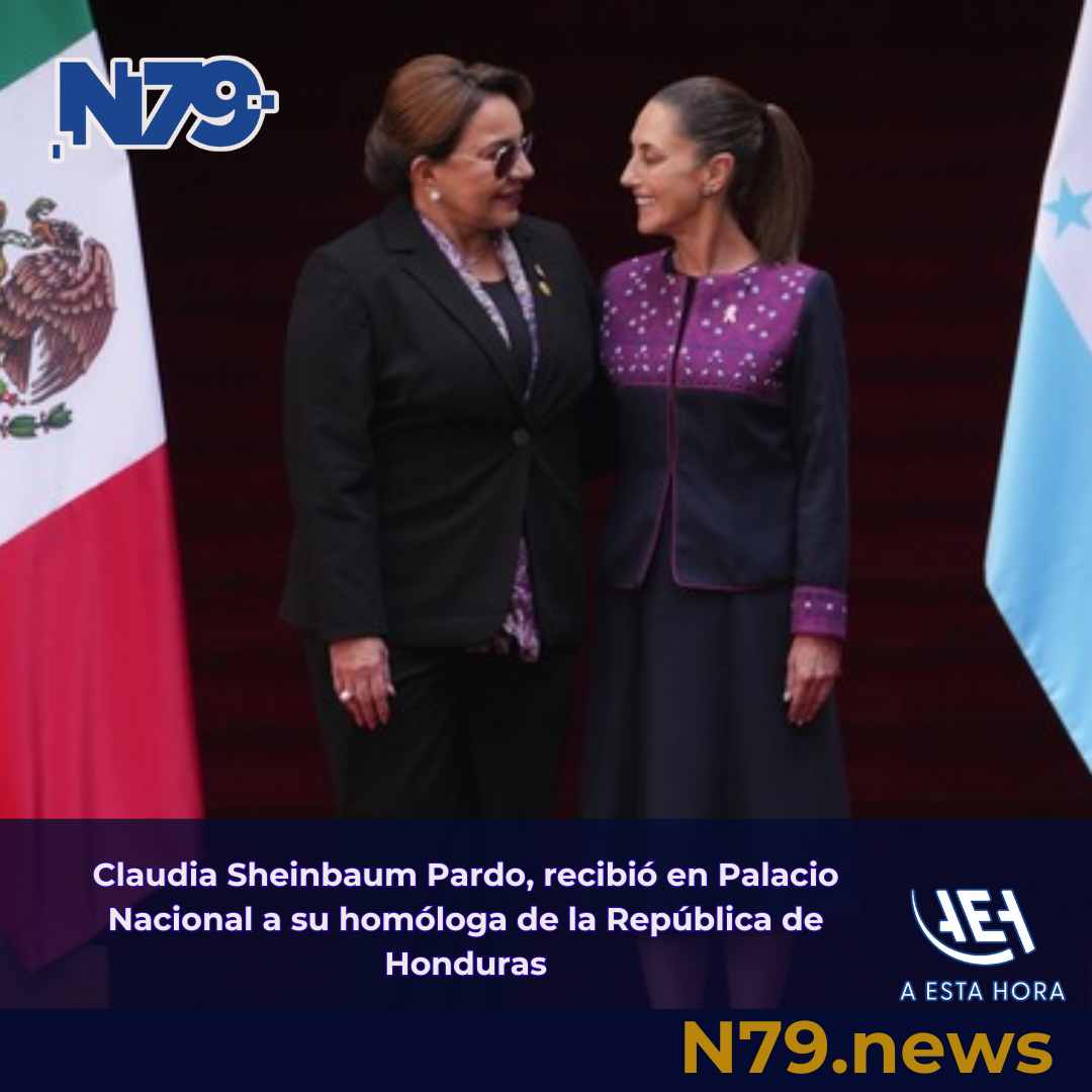 Claudia Sheinbaum Pardo, recibió en Palacio Nacional a su homóloga de la República de Honduras