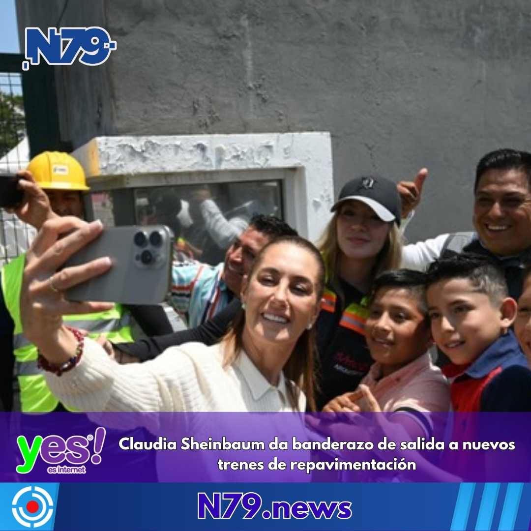 Claudia Sheinbaum da banderazo de salida a nuevos trenes de repavimentación