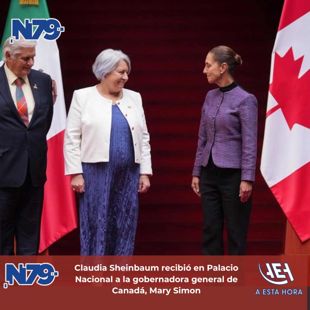 Claudia Sheinbaum recibió en Palacio Nacional a la gobernadora general de Canadá, Mary Simon
