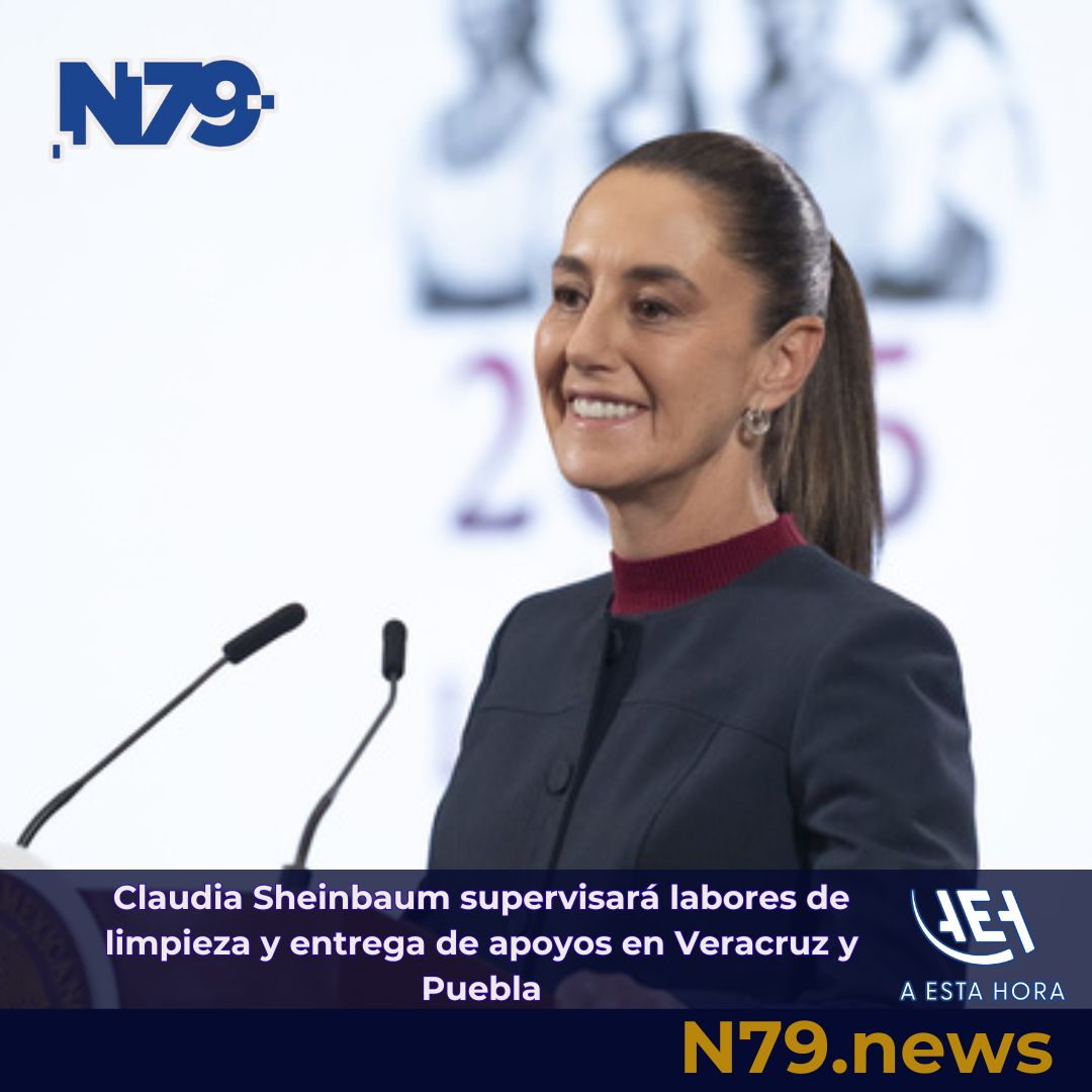 Claudia Sheinbaum supervisará labores de limpieza y entrega de apoyos en Veracruz y Puebla