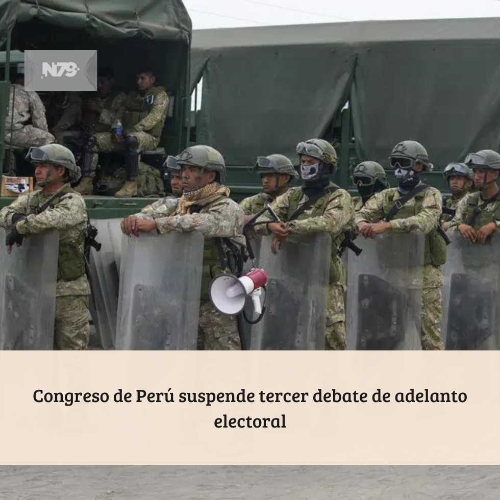 Congreso de Perú suspende tercer debate de adelanto electoral
