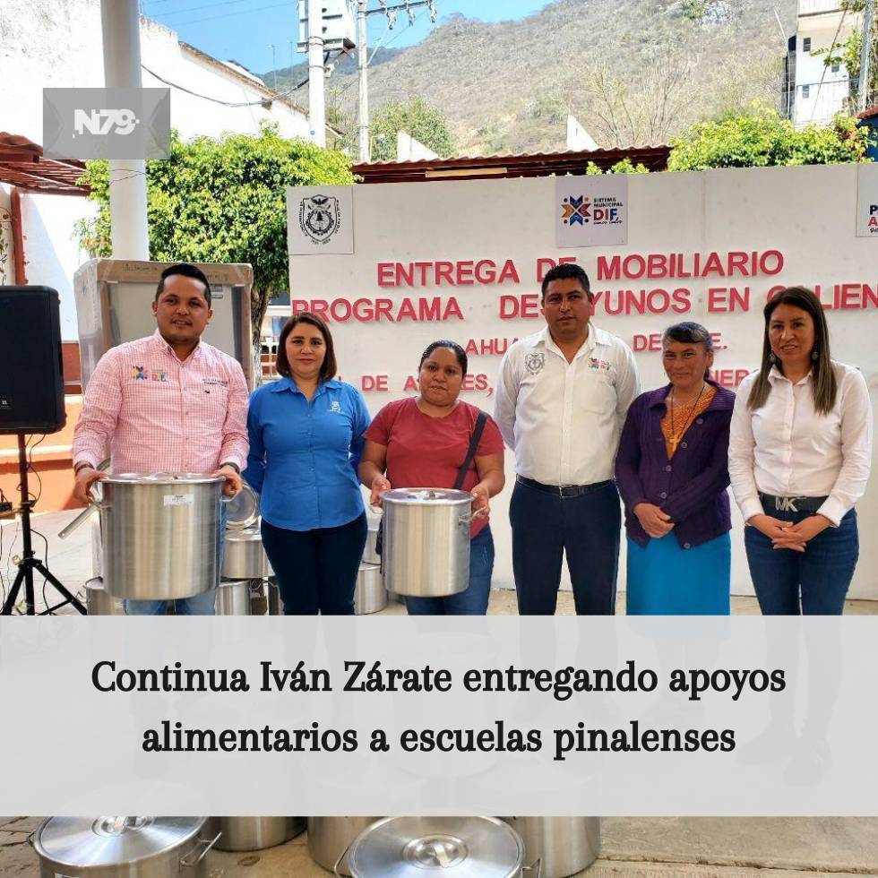 Continua Iván Zárate entregando apoyos alimentarios a escuelas pinalenses