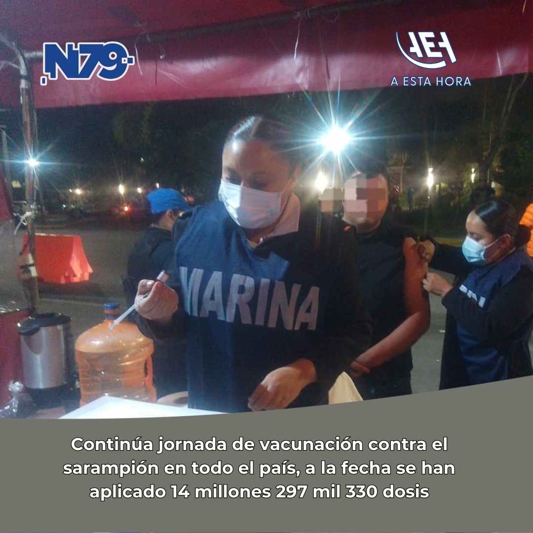 Continúa jornada de vacunación contra el sarampión en todo el país, a la fecha