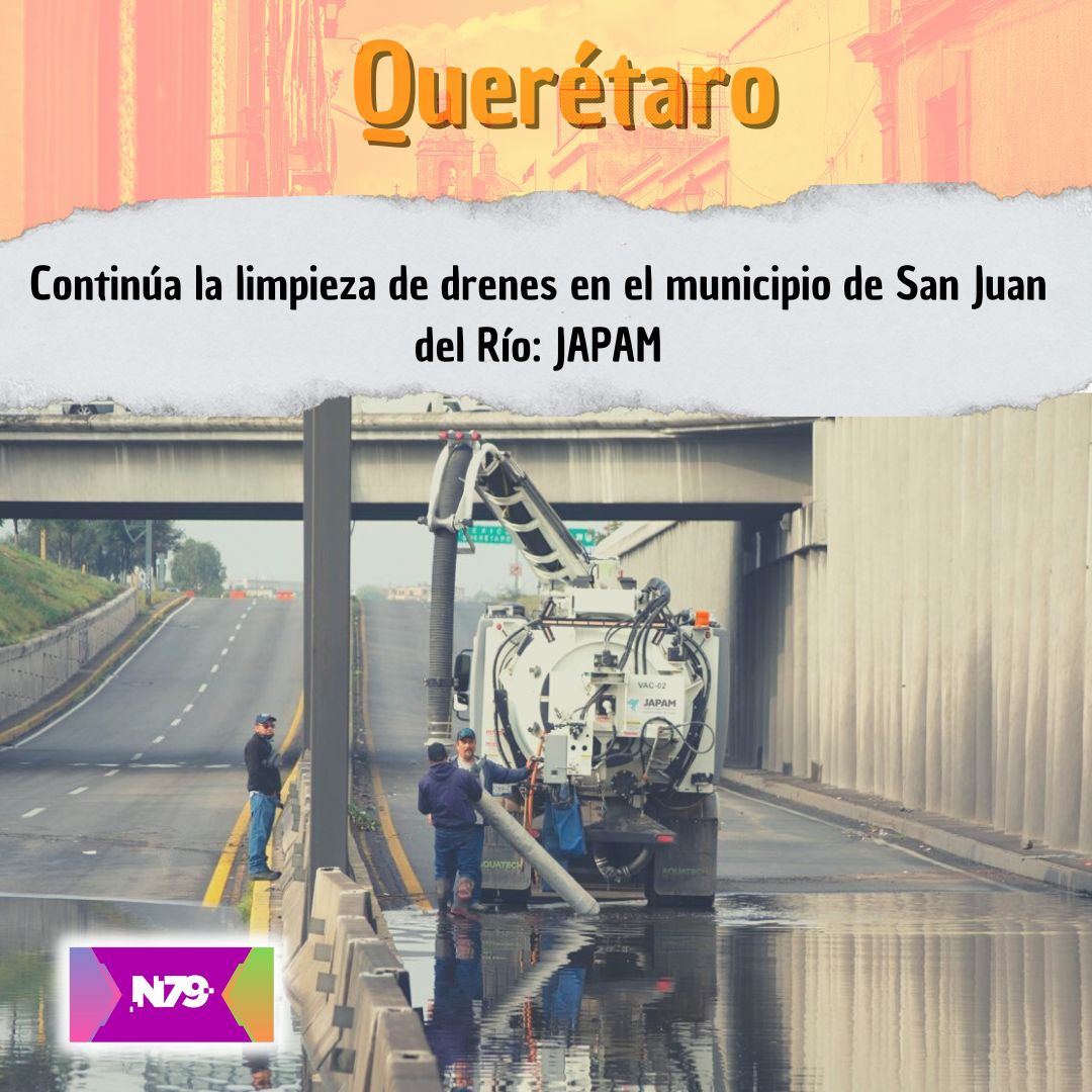 Continúa la limpieza de drenes en el municipio de San Juan del Río JAPAM