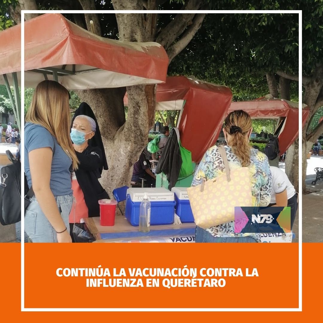Continúa la vacunación contra la influenza en Querétaro