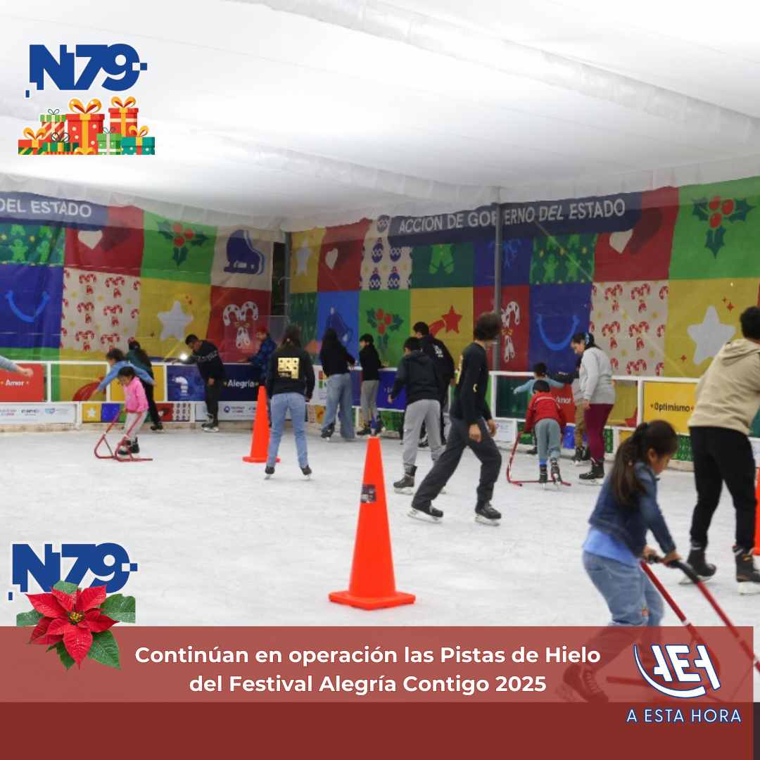 Continúan en operación las Pistas de Hielo del Festival Alegría Contigo 2025