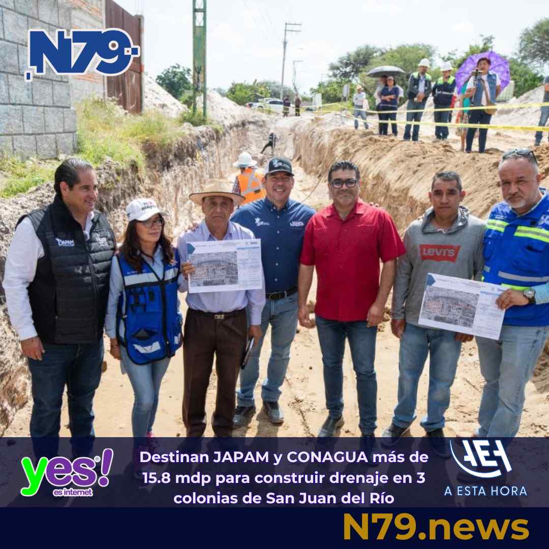 Destinan JAPAM y CONAGUA más de 15.8 mdp para construir drenaje en 3 colonias de San Juan del Río