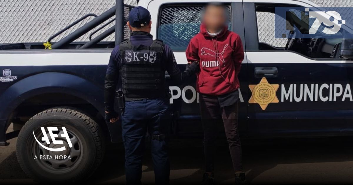 Detienen a hombre en patio municipal de Querétaro