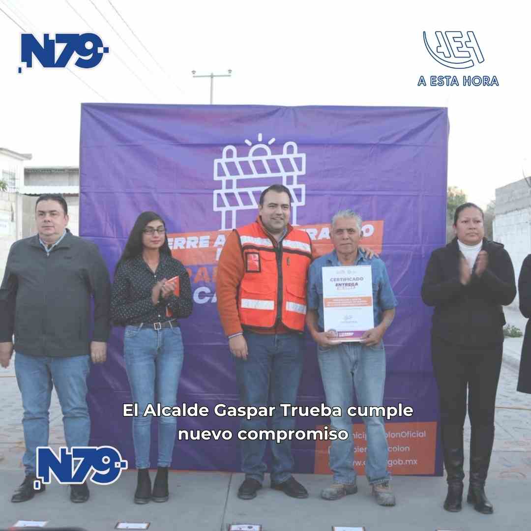 El Alcalde Gaspar Trueba cumple nuevo compromiso