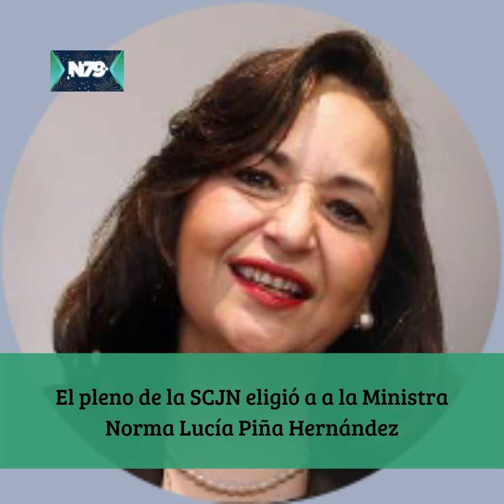 El pleno de la SCJN eligió a a la Ministra Norma Lucía Piña Hernández