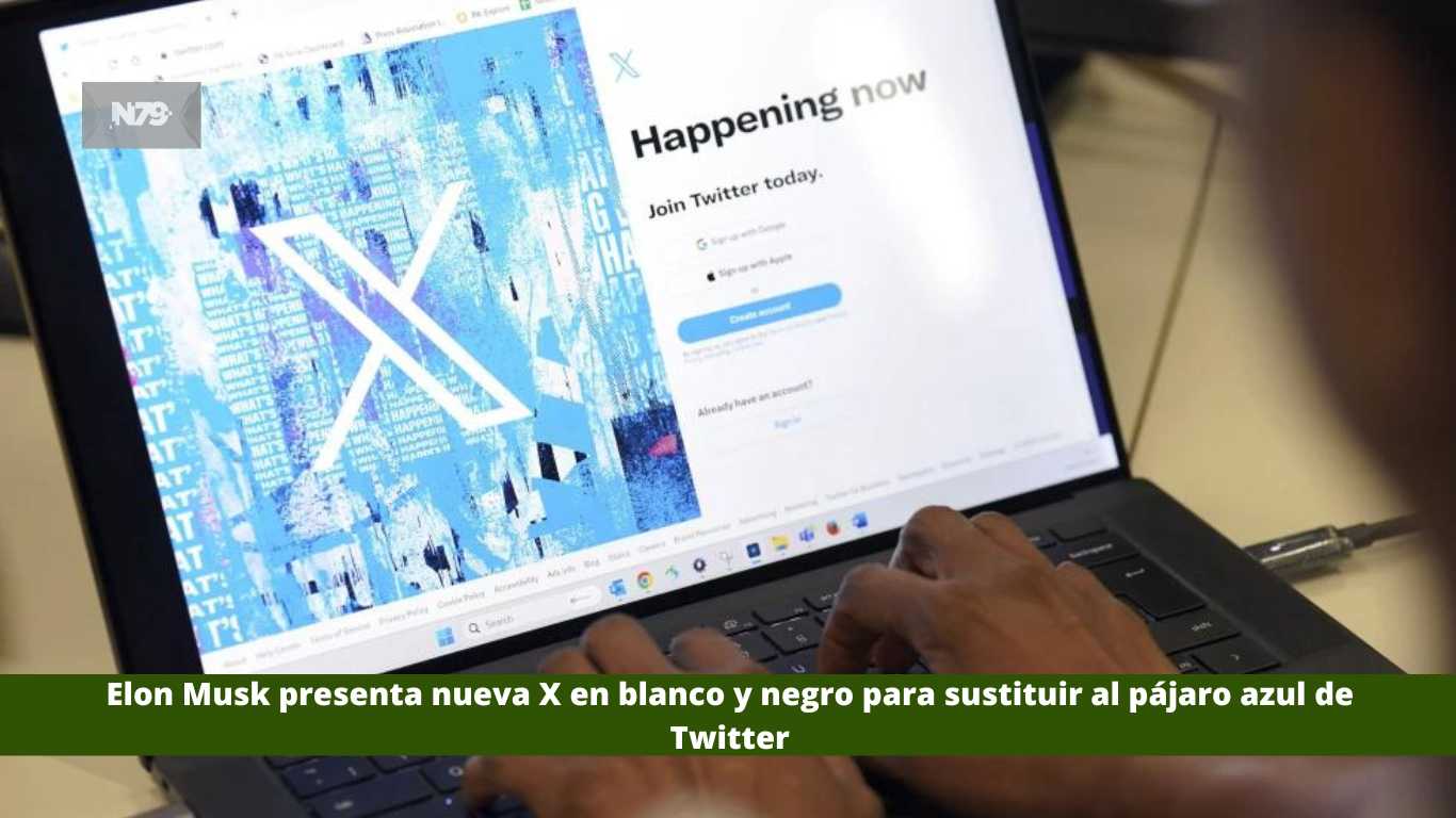 Elon Musk presenta nueva X en blanco y negro para sustituir al pájaro azul de Twitter