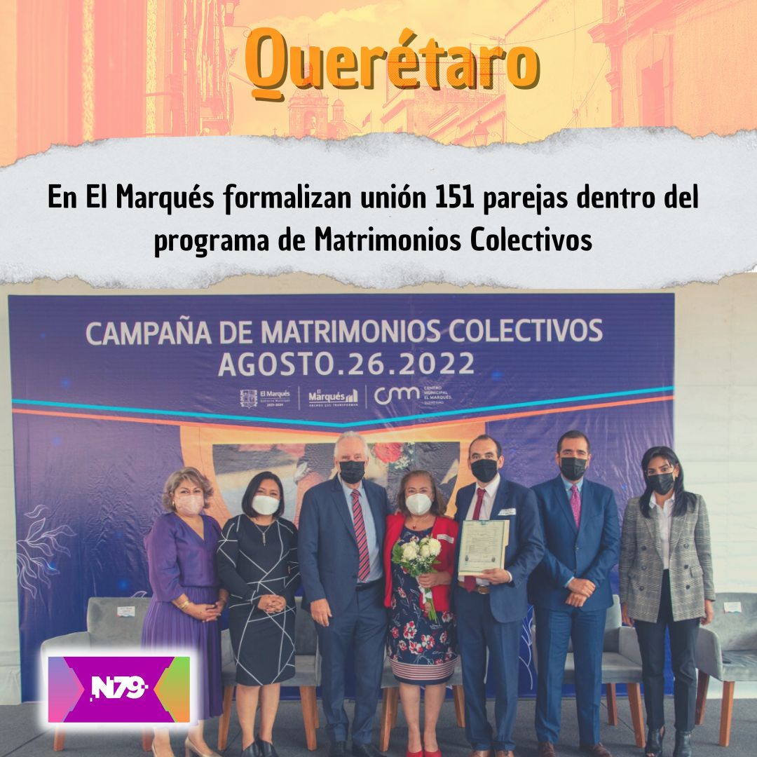 En El Marqués formalizan unión 151 parejas dentro del programa de Matrimonios Colectivos