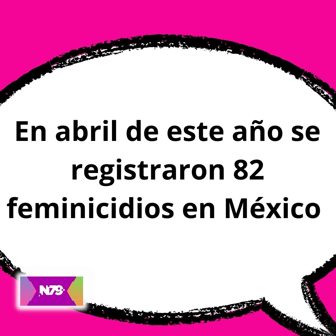 En abril de este año se registraron 82 feminicidios en México