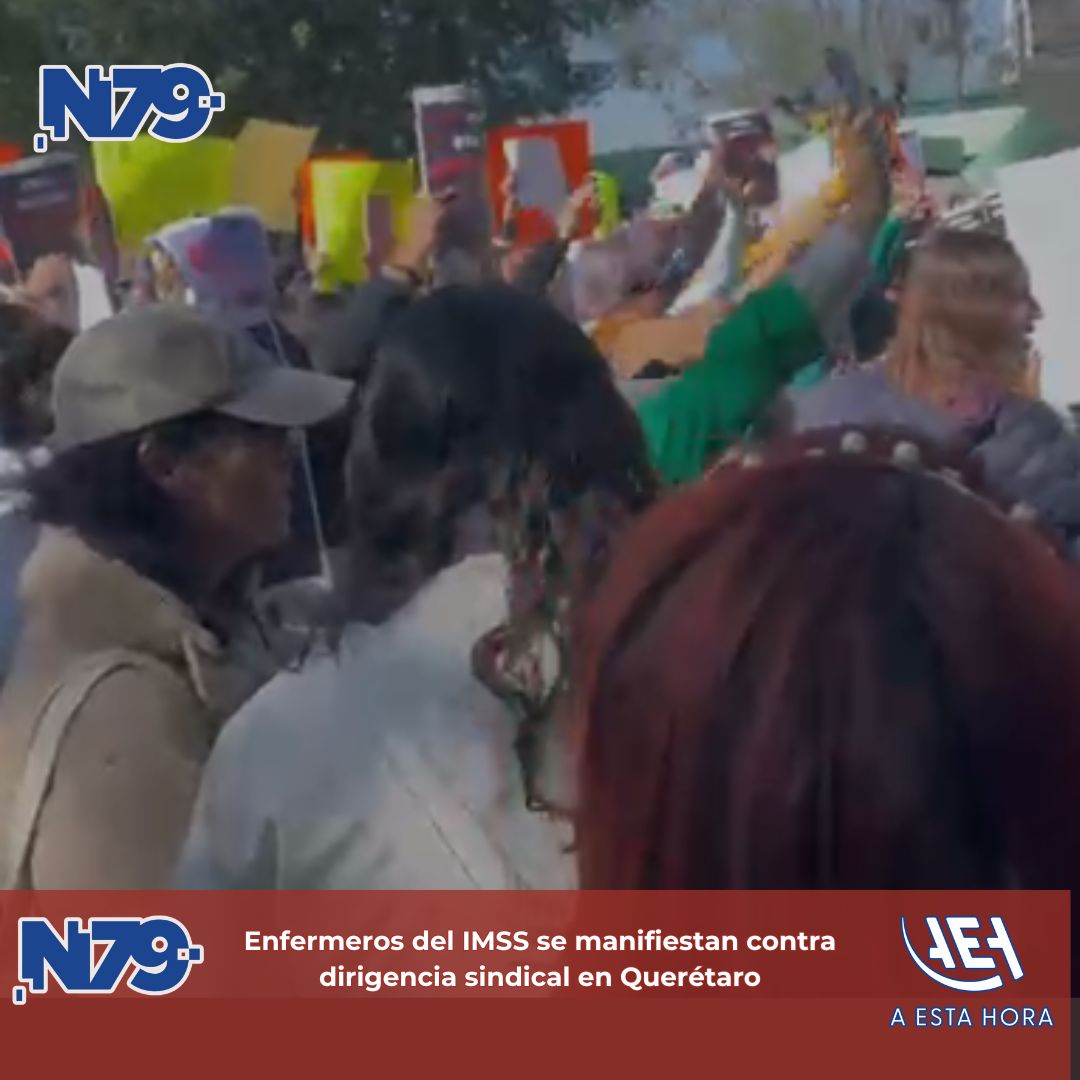 Enfermeros del IMSS se manifiestan contra dirigencia sin