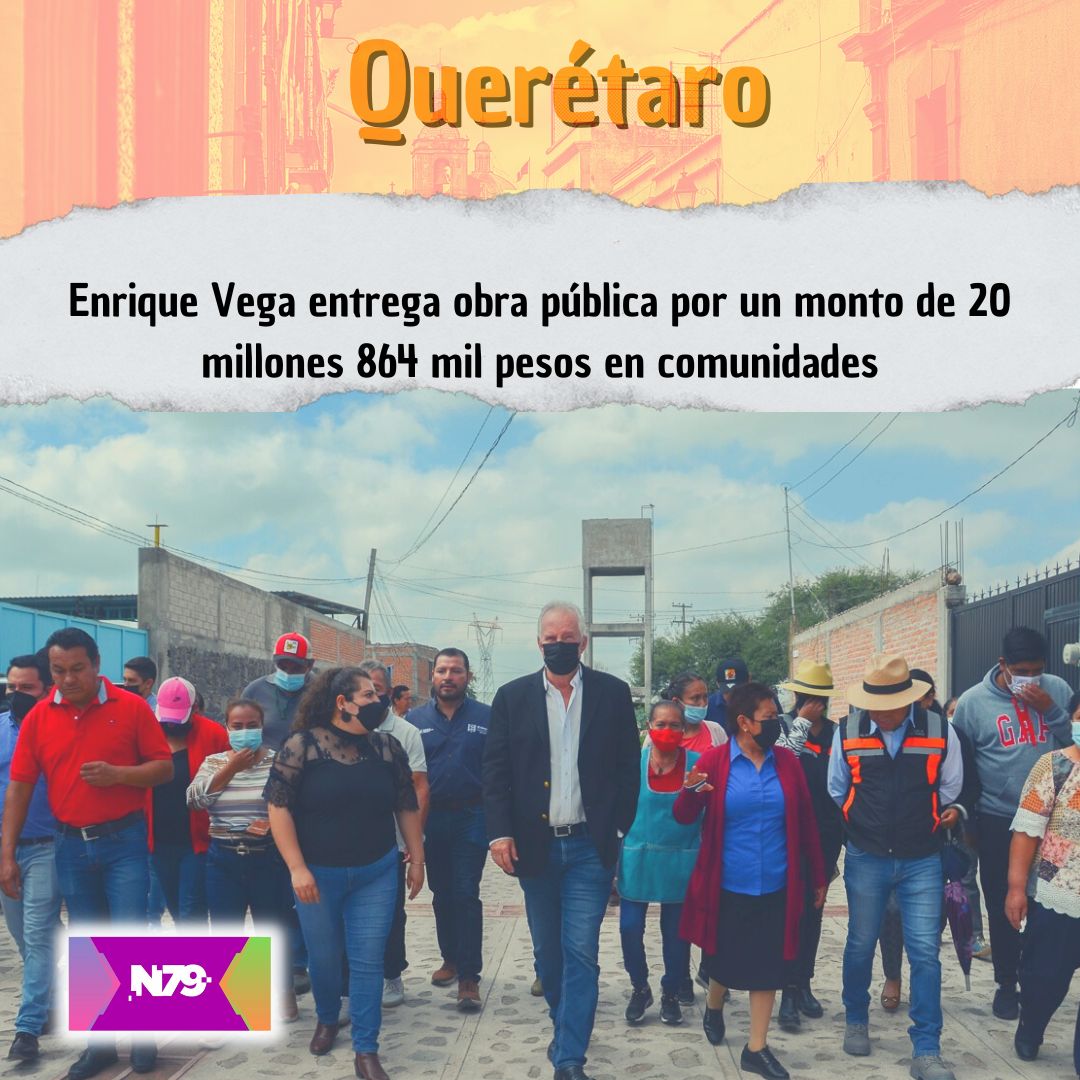 Enrique Vega entrega obra pública por un monto de 20 millones 864 mil pesos en comunidades