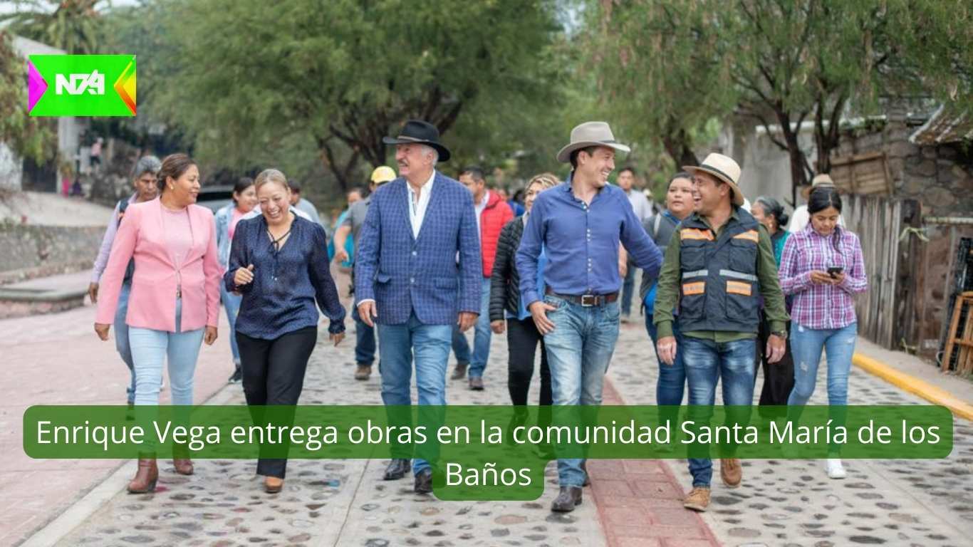 Enrique Vega entrega obras en la comunidad Santa María de los Baños