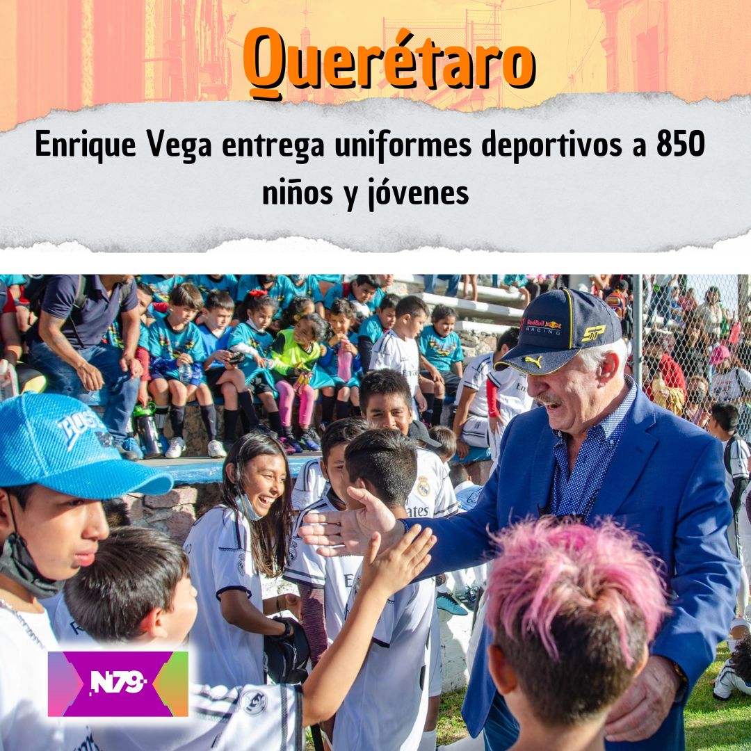 Enrique Vega entrega uniformes deportivos a 850 niños y jóvenes