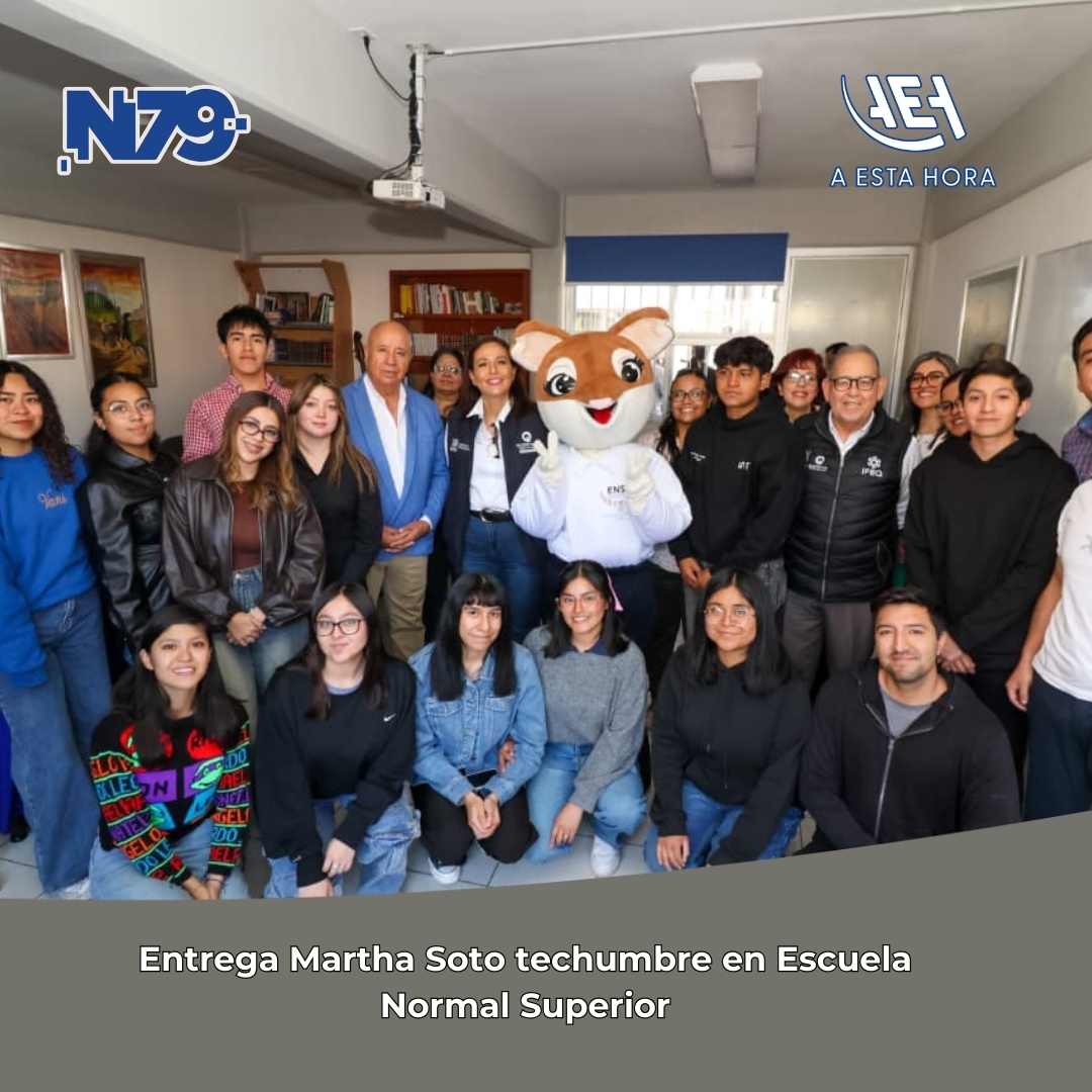 Entrega Martha Soto techumbre en Escuela Normal Superior