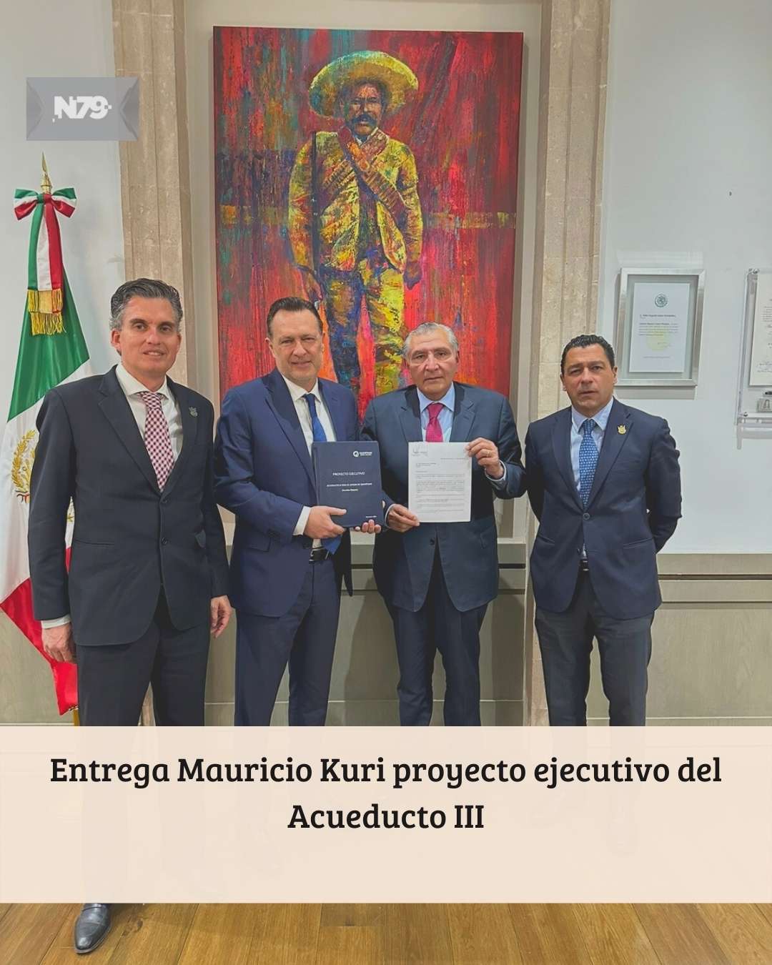 Entrega Mauricio Kuri proyecto ejecutivo del Acueducto III