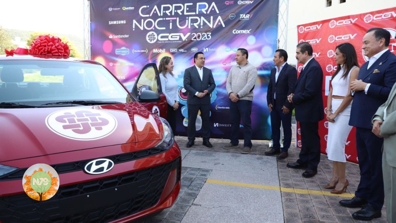 Entrega del Auto Ganado en la Carrera Nocturna CGV 2023 de Querétaro