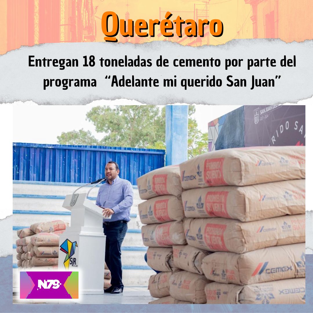 Entregan 18 toneladas de cemento por parte del programa “Adelante mi querido San Juan”