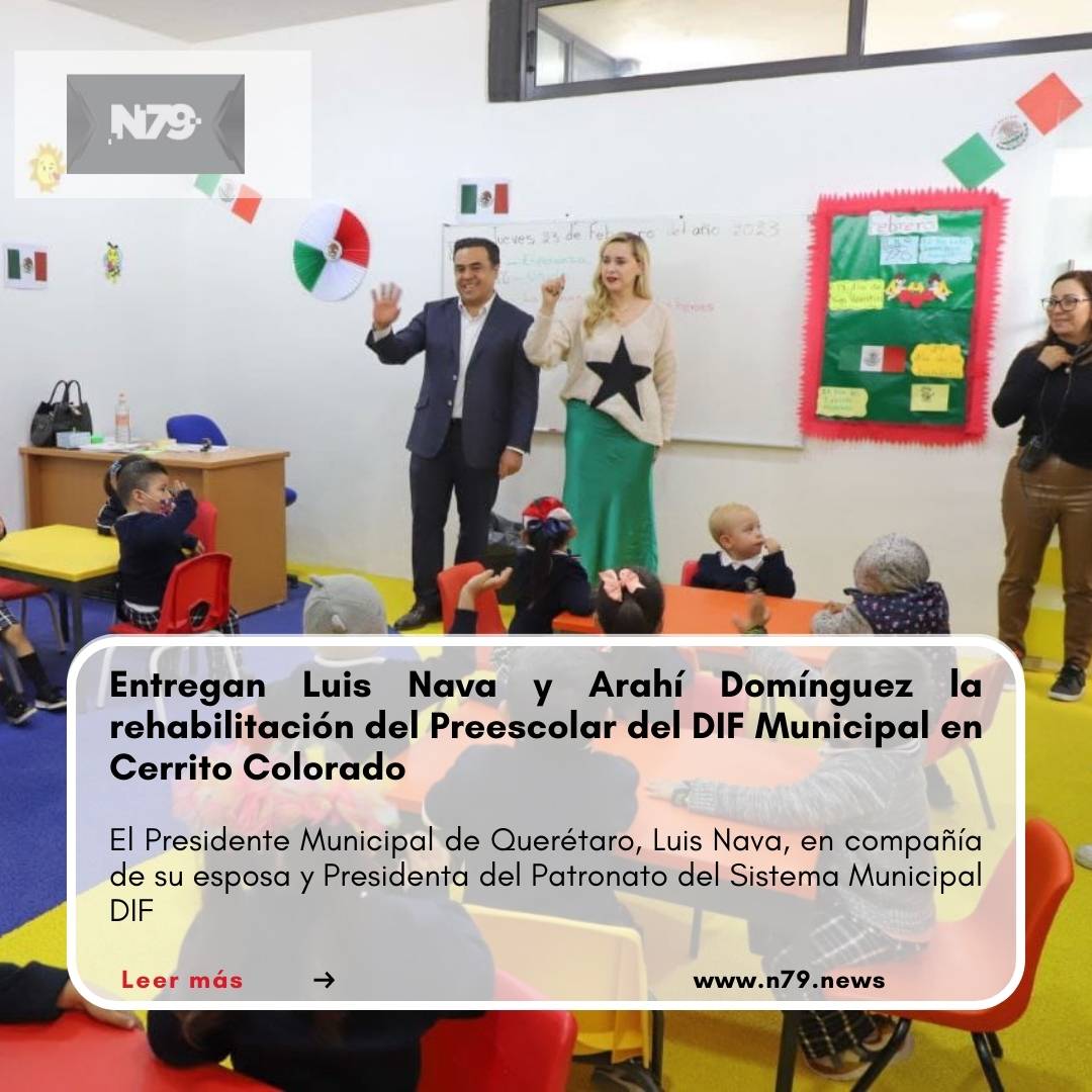 Entregan Luis Nava y Arahí Domínguez la rehabilitación del Preescolar del DIF Municipal en Cerrito Colorado