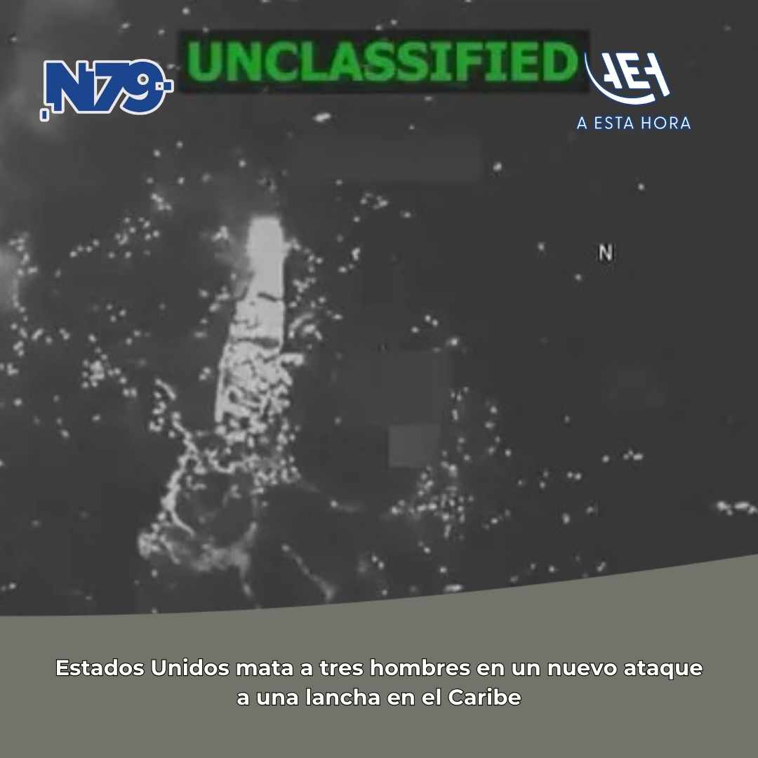 Estados Unidos mata a tres hombres en un nuevo ataque a una lancha en el Caribe