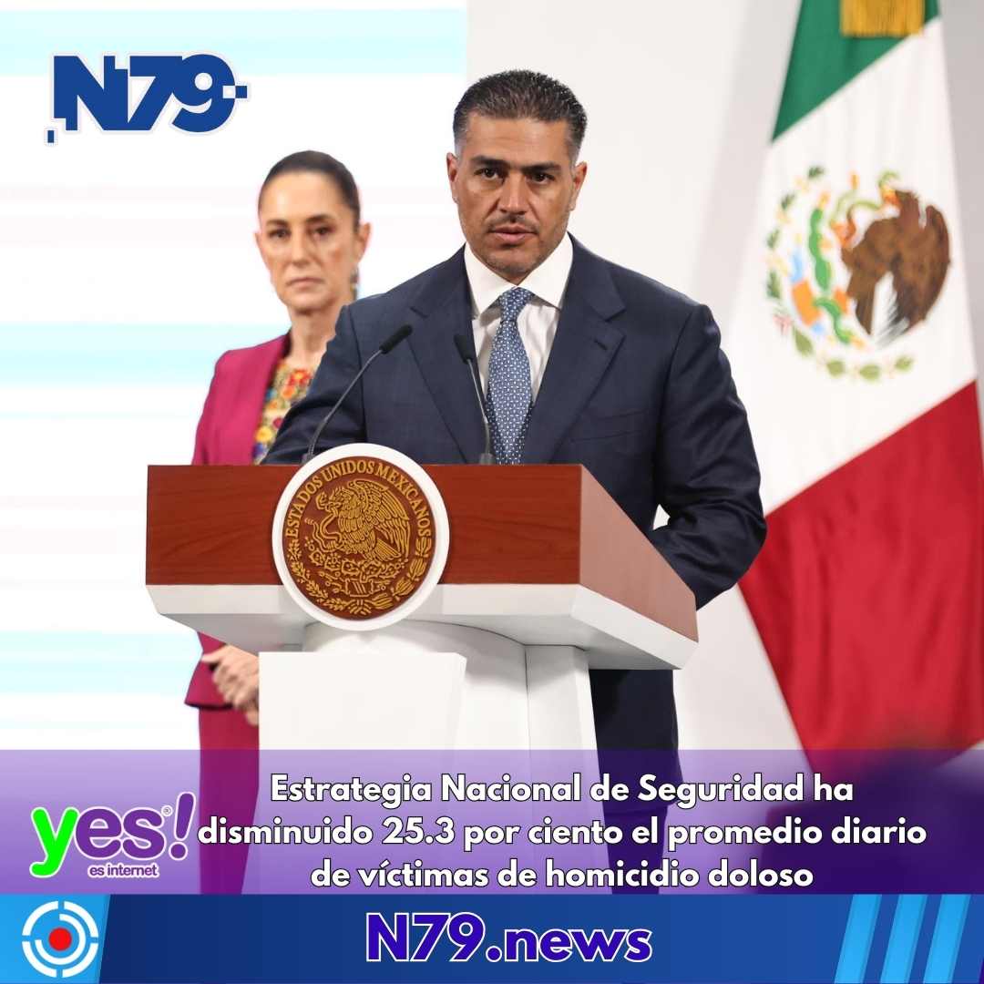 Estrategia Nacional de Seguridad ha disminuido 25.3 por ciento el promedio diario de víctimas de homicidio doloso