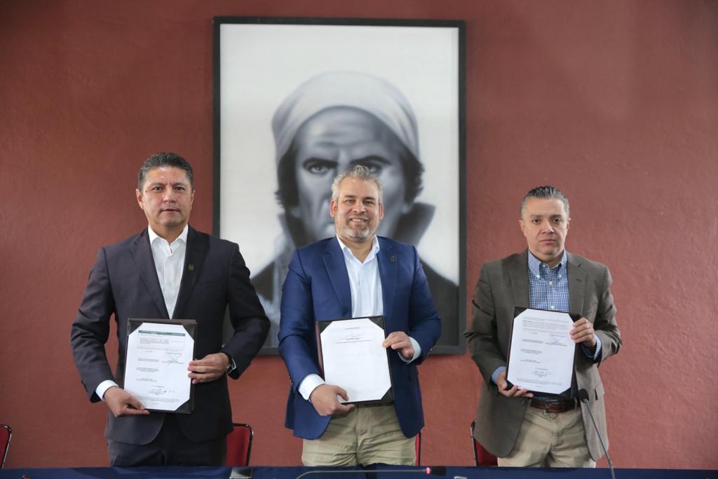 Firman Convenio gobierno de Michoacán con UMSNH para realizar pagos extraordinarios a trabajadores