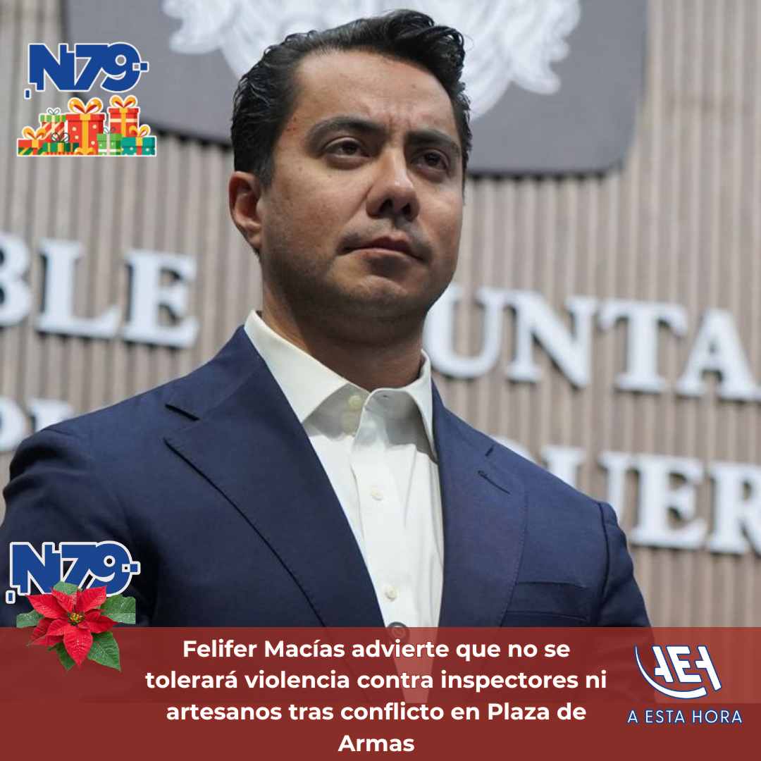 Felifer Macías advierte que no se tolerará violencia contra inspectores ni artesanos tras conflicto en Plaza de Armas